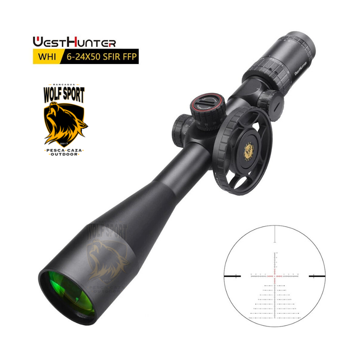 MIRA TELESCOPICA WESTHUNTER WHI 624X50 SFIR FFP PRIMER P...
