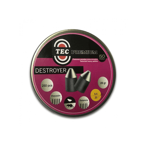 POSTON TEC DESTROYER 5,5MM PC 28GR LATA 250U.SOLO PARA PCP