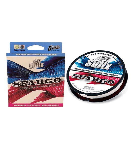 NYLON SUFIX SPARGO 250 METROS COLOR BLANCO