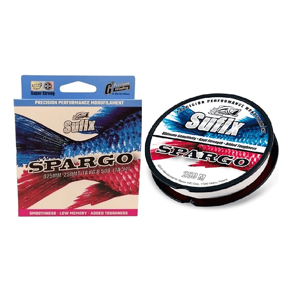 NYLON SUFIX SPARGO 250 METROS COLOR BLANCO