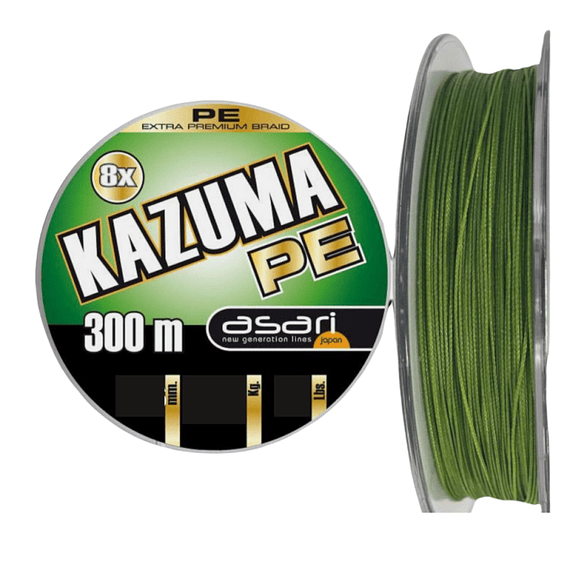 MULTIFILAMENTO KAZUMA ASARI 8X 300 MTS. VERDE