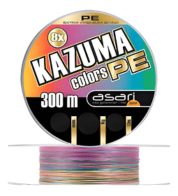 MULTIFILAMENTO KAZUMA ASARI 8X 300 MTS. MULTICOLOR