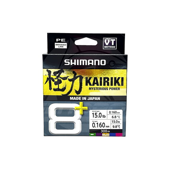 MULTIFILAMENTO SHIMANO KAIRIKI 8+PLUS MULTICOLOR