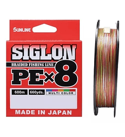 MULTIFILAMENTO SUNLINE SIGLON PE X8 MULTICOLOR 300 MT #1.5 / 25 LB