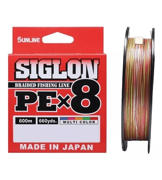 MULTIFILAMENTO SUNLINE SIGLON PE X8 MULTICOLOR 300 MT #1.5 / 25 LB