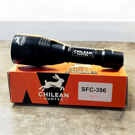 LINTERNA CHILEAN HUNTER OSRAM ROJA