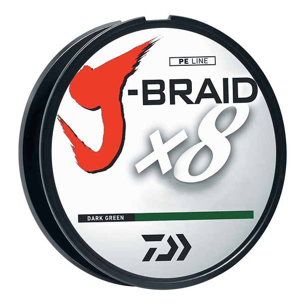 Daiwa J-Braid 0.28 verde oscuro  150 mts (30lb)