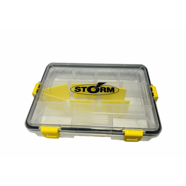 Caja Storm pequeña con 4 cierres   22 cm x 5 cm x 16 cm