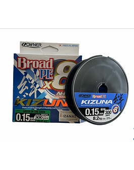 Owner kizuna Broad PE X8 0.15 8.2kg 275m (verde oscuro)
