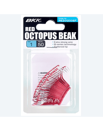 BKK Red octopus beak size 5/0 25 piezas
