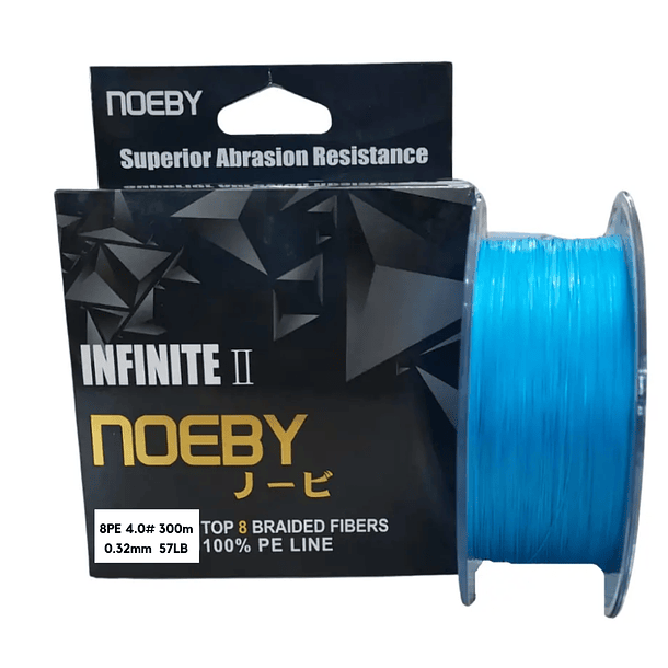 NOEBY INFINITE II 8 BRAIDED FIBERS 0.32MM CYAN