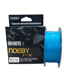 Noeby Infinite II 8 braided fibers 0.18mm Cyan