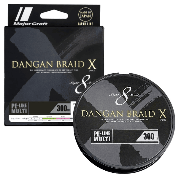 Dangan Braid X x8 16Lb (0,14mm) 300m  multicolor 