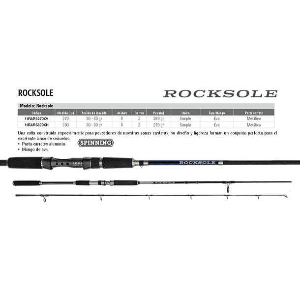 Rapala Rocksole      2.70xh     30-80g 2