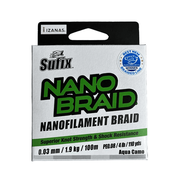 Sufix Nanobraid 0.03mm/ 1.9kg/ 100m/ Aquacamo