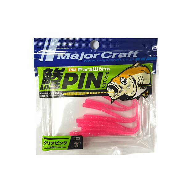 ParaWorm Aji Flat Majorcraft 3 pulgadas Clear Pink