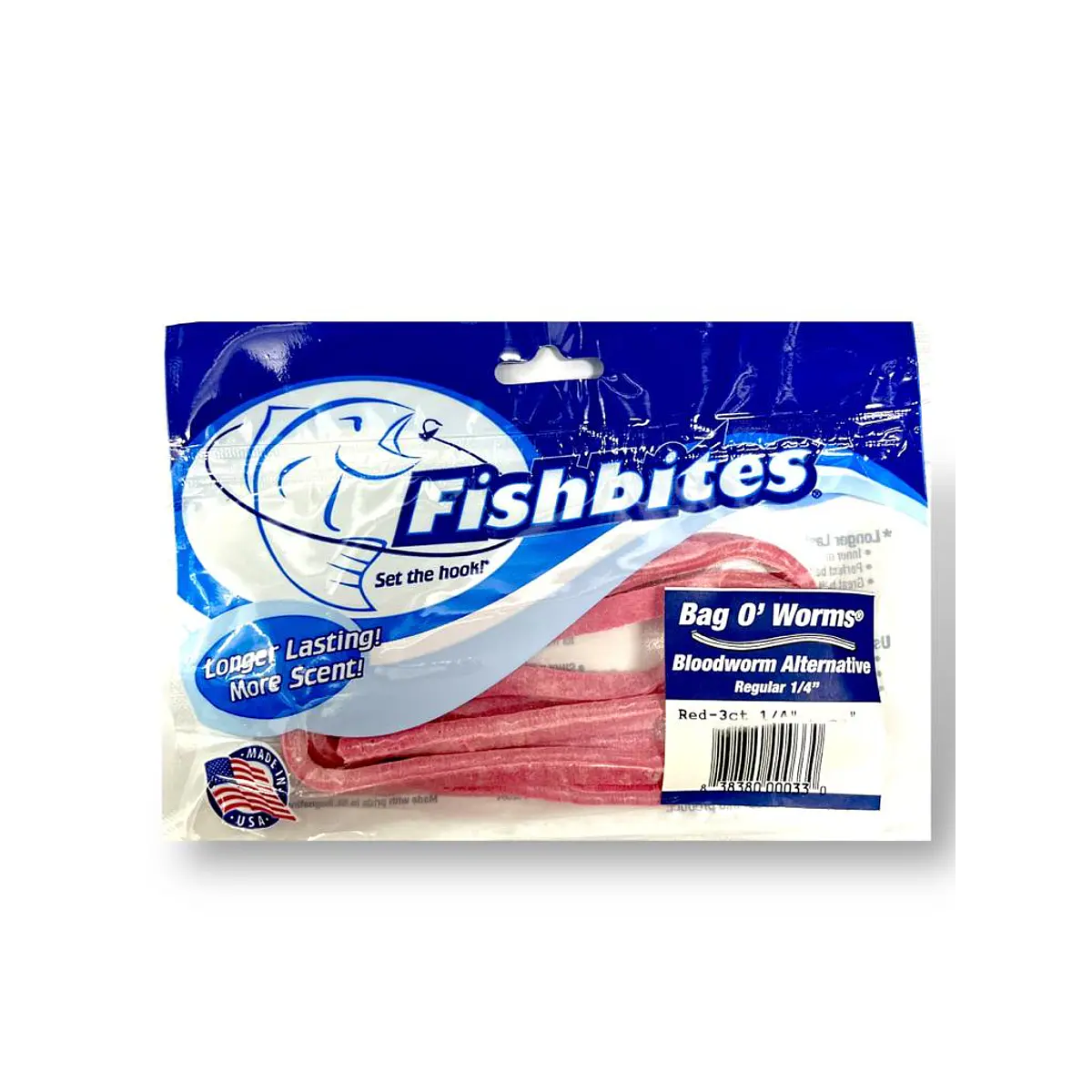 Fish Bites Bag O' Worms - Fast Acting Bloodworm Bait, 3/8 Inch Strips, Coldwater Formula - View #6