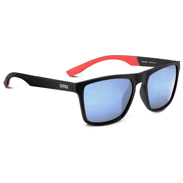 Rapala Urban Vision Gear 301A - Matte Black/ Red - LENS Grey Silver Mirror