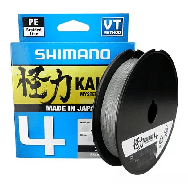 Shimano Kairiki x4  0.100 mm. 150 metros Gris