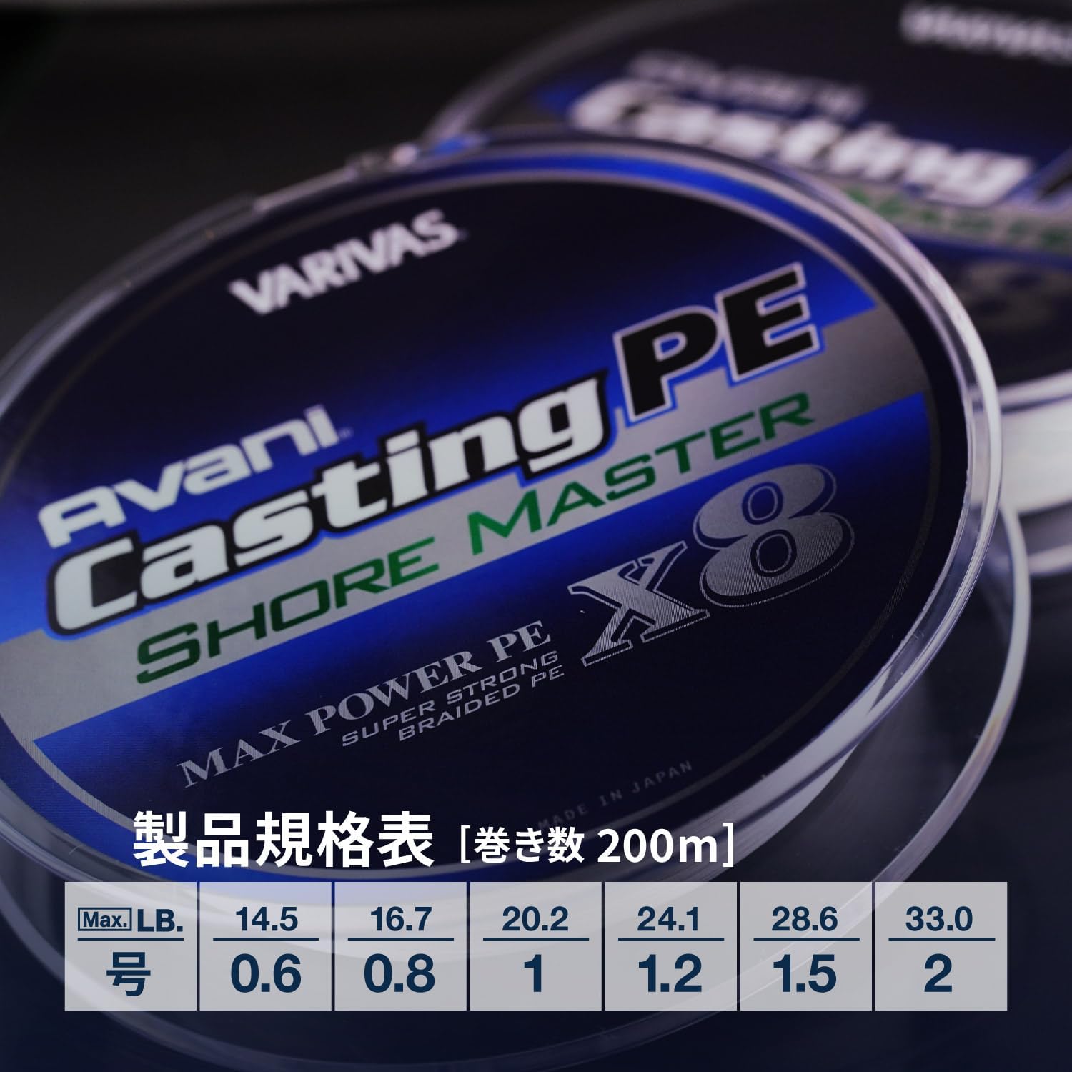 VARIVAS Avani Casting PE /Shore Master Max Power x8