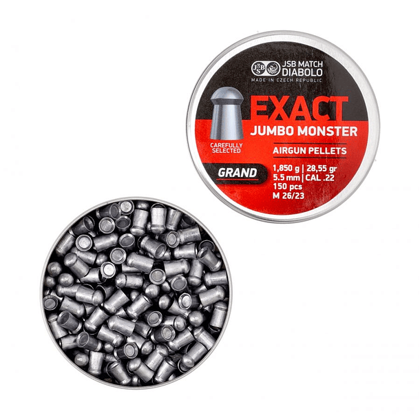 JSB Exact Jumbo Monster Diabolo GRAND Cal.22  28.55Gr (150Unids) 2