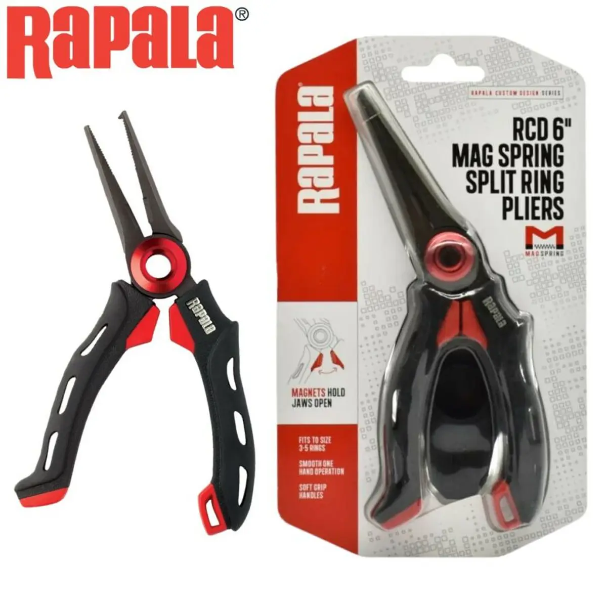 Alicate Mini Rapala PA-JL-RP1202 - Alicate De Anillas 4 En 1 Herramienta Cambiar Anillas