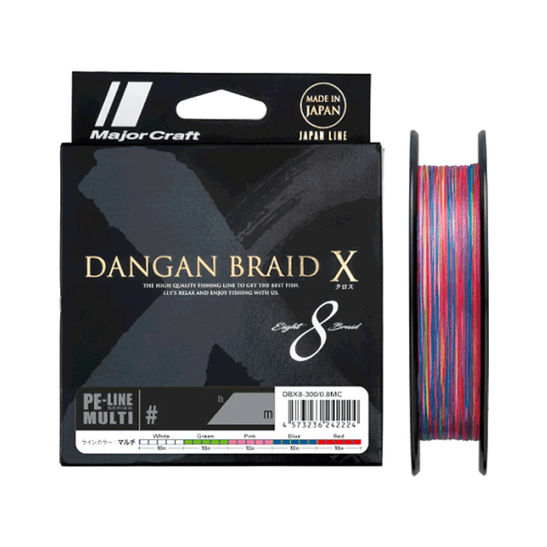 Dangan Braid X8 #2.5 45Lb (0,22mm) 300m  multicolor 