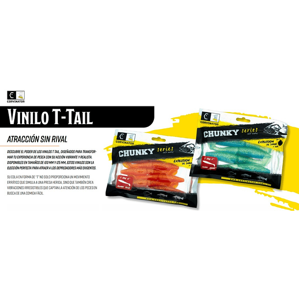 Corvinator Chunky T-TAIL 125mm. 18.5gr. 