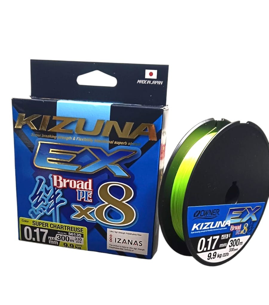 OWNER KIZUNA EX PE X8 0.17mm. 300Mts 9.9kg.– SUPER CHARTREU