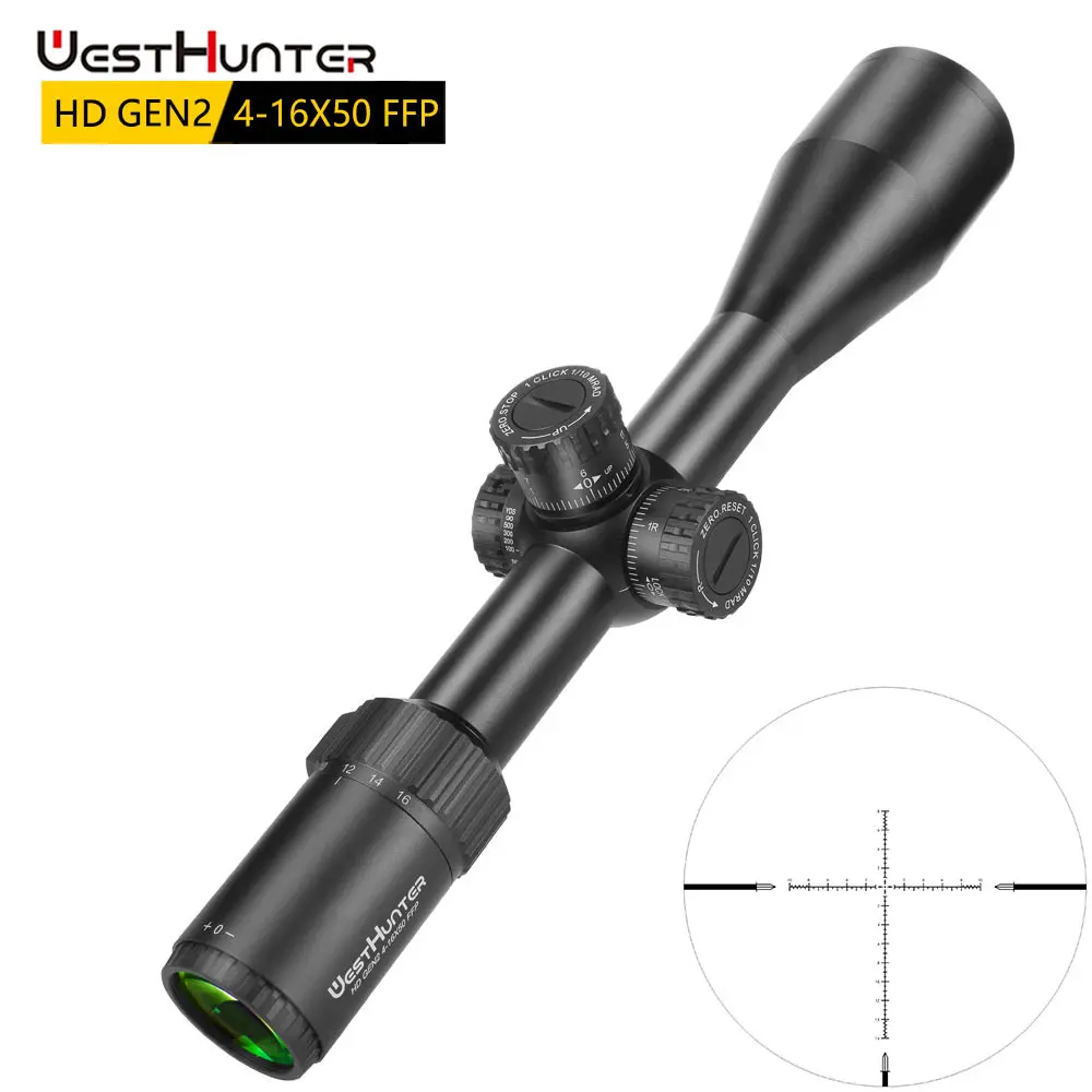 West Hunter Mira Telescópica WH027 HD Gen2 4-16X50 FFP Zero