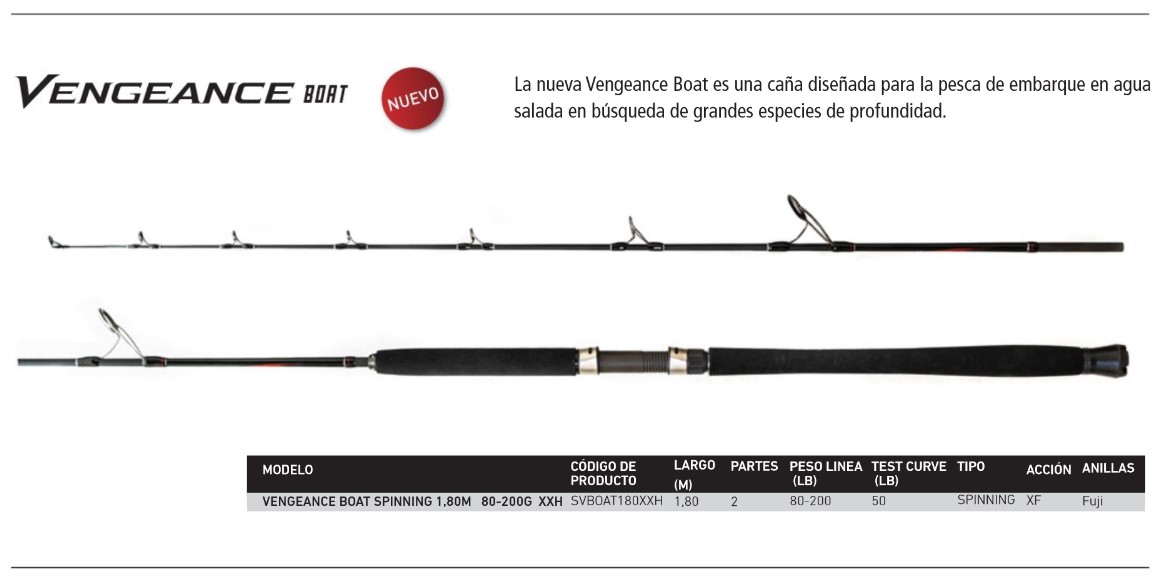 Shimano Vengance Boat 1.80mt. 80-200gr. XXH
