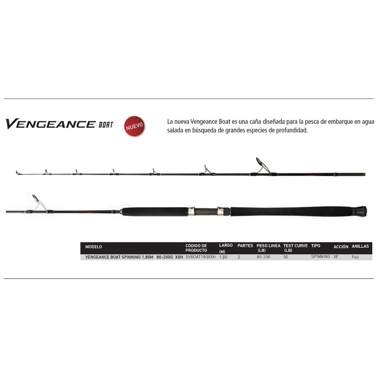 Shimano Vengance Boat 1.80mt. 80-200gr. XXH