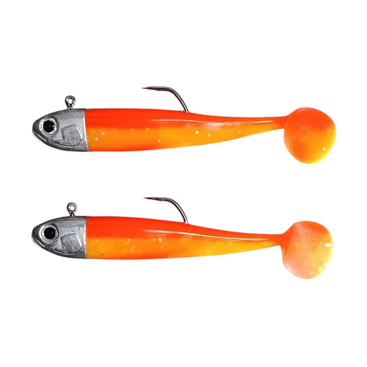 Vinilo Jigs Fish 30gr. 11cm. Naranjo-Amarillo (2 Unid.)
