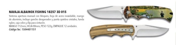 Navaja Albainox Fishing 8.8cm. 18257 3D 015