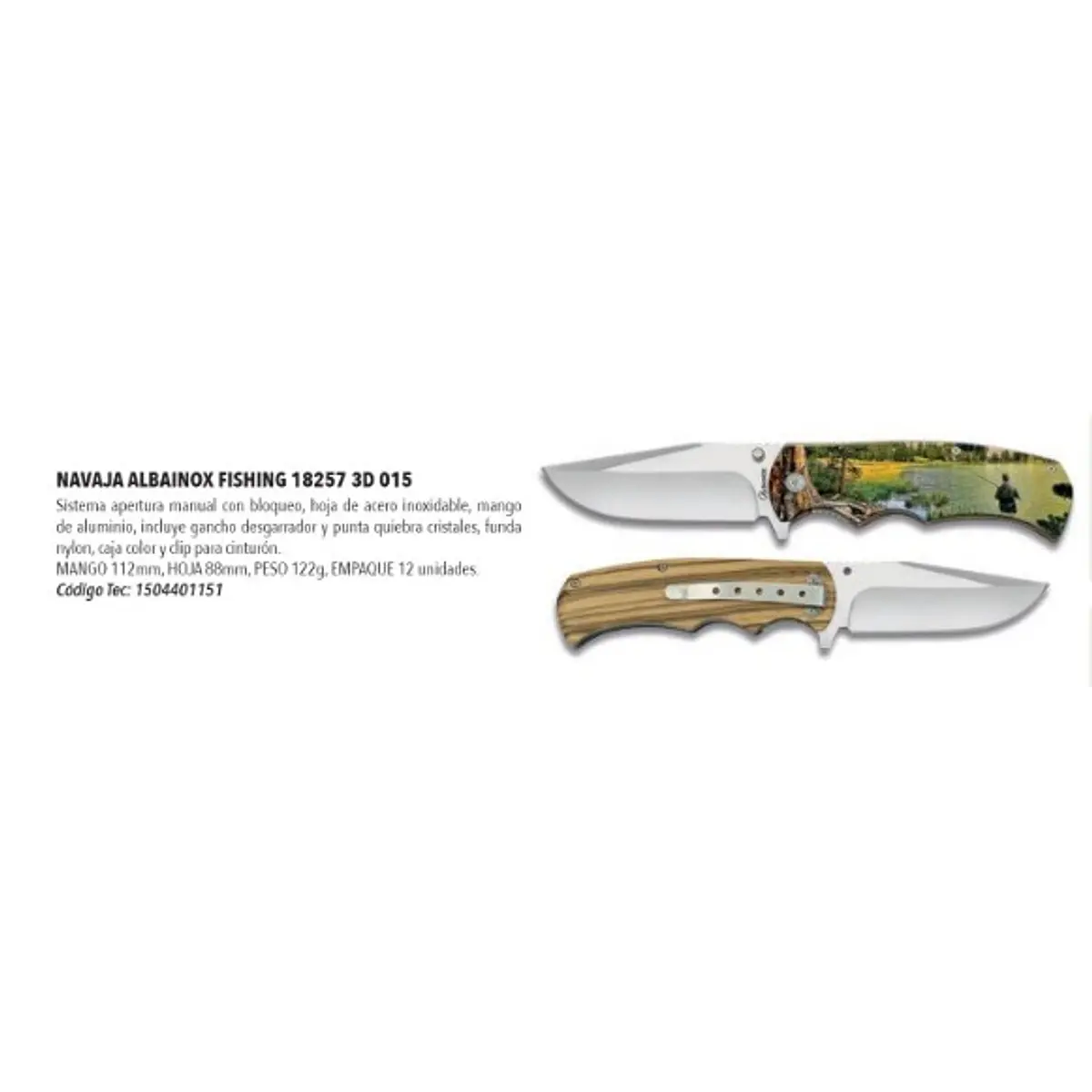 Navaja Albainox Fishing 8.8cm. 18257 3D 015