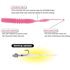 Cultiva Vinilo SW Micro Worm - UL DOROME SHAD 2.5″ Color #02 VIVID PINK 2