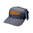 Gorro Shimano Trucker con parche de cuero / Grey Black 1