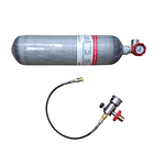 SCUBA TEC 6.8 Lt. Fibra de Carbono Manometro y Valvula Acople 2