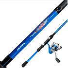 COMBO CAÑA + CARRETE OKUMA VIBE 2.10 MT 1