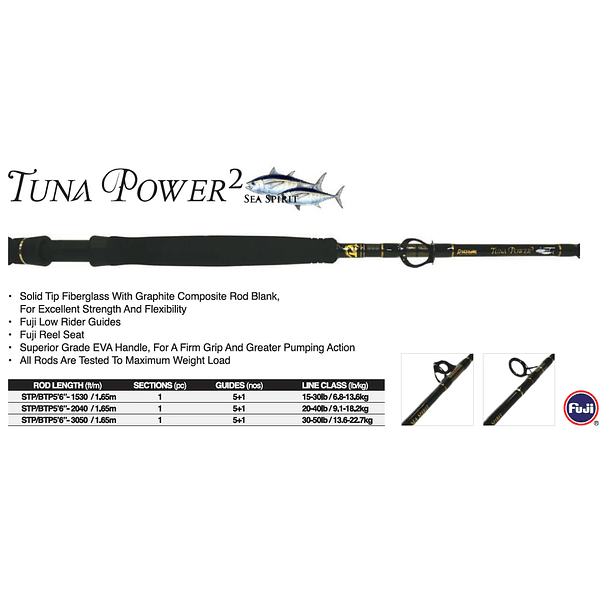 Pioneer Tuna Power II Rod 561 1.65mt. 20-40lb  3