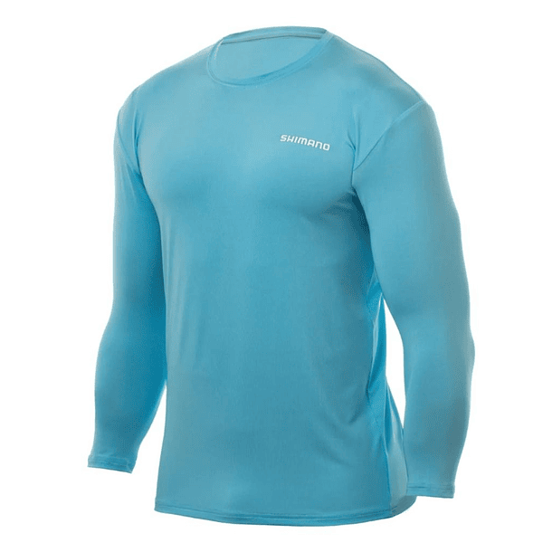 Polera Shimano Tech Tee - Azul Claro  UPF50+
