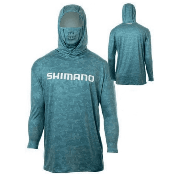 Polera SHIMANO UPF+50 long Sleeve Hood - Verde Claro