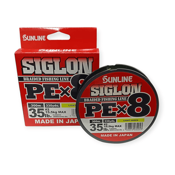 Sunline SIGLON Multifilamento X8 300mt. #2 35lb. Light Green 2