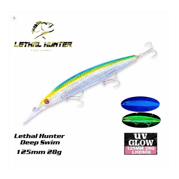 Lethal Hunter Deep Swim 125 S 28gr. UV GLOW 8