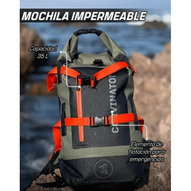Mochila Corvinator Impermeable 35lt. 