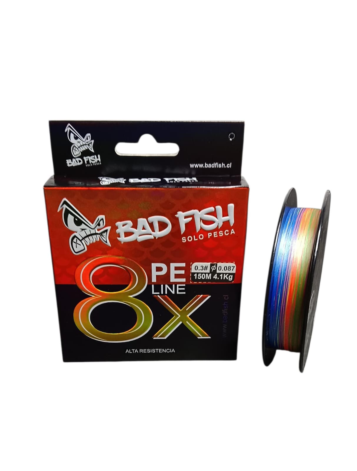 MULTIFILAMENTO BAD FISH X8 300m MULTICOLOR PE 1 0.16mm 10kg