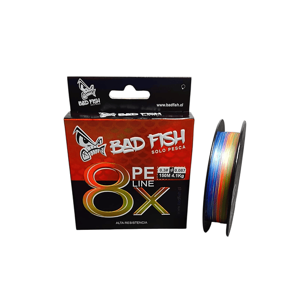 Bad Fish Multifilamento 8X 150mt. / Multicolor