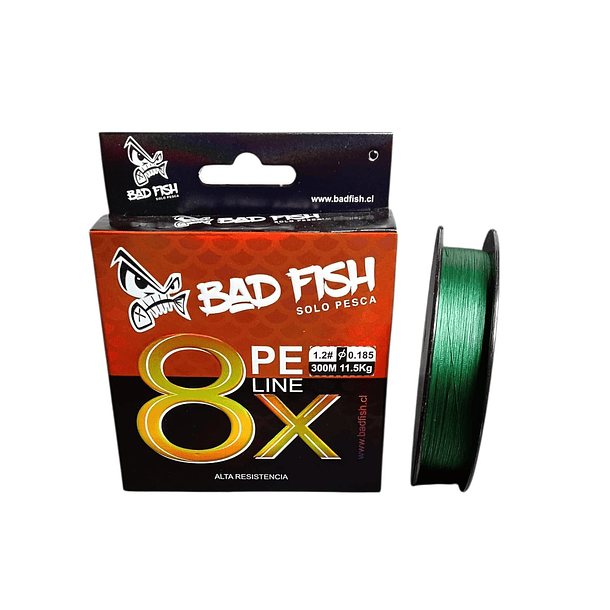 Bad Fish 8X PE LINE / 300mt. VERDE 2