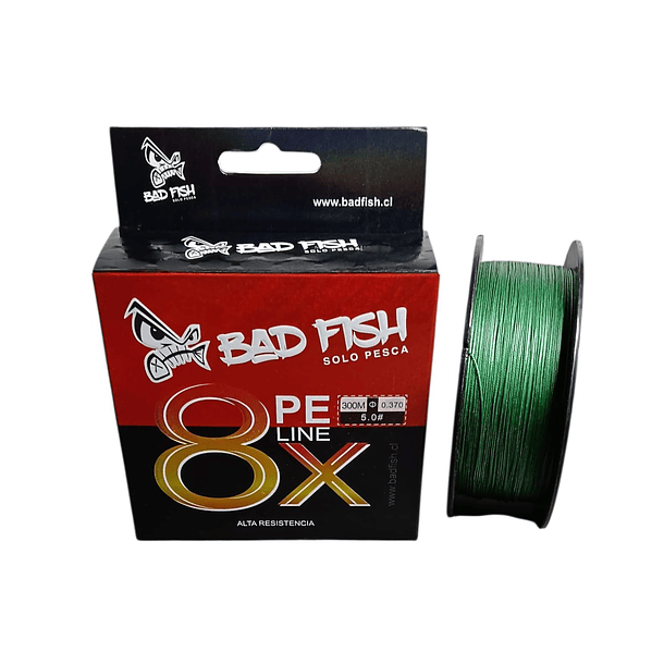 Bad Fish 8X PE LINE / 300mt. VERDE 6