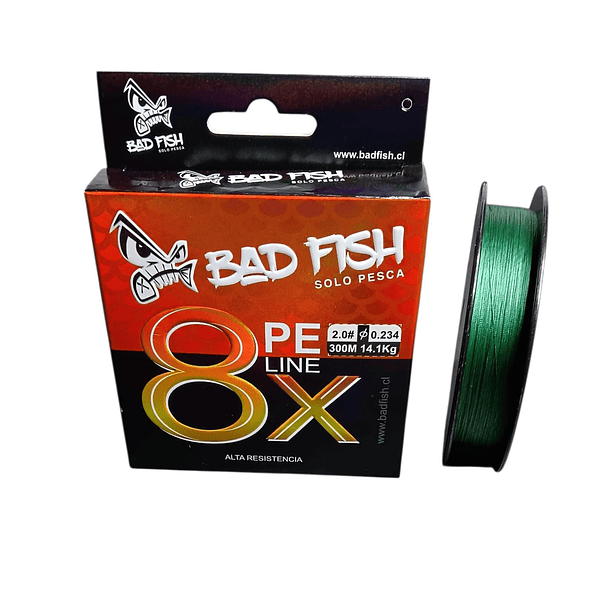 Bad Fish 8X PE LINE / 300mt. VERDE 4
